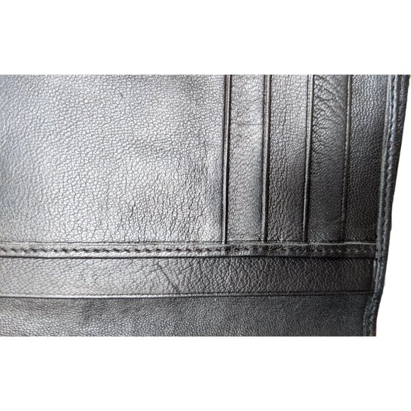 Authentic Versace Genuine Black Leather Trifold Wallet with Medusa Medallion - Picture 8 of 12